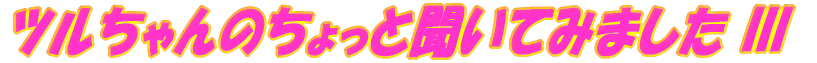 鶴ちゃんのちょっと聞いてみました